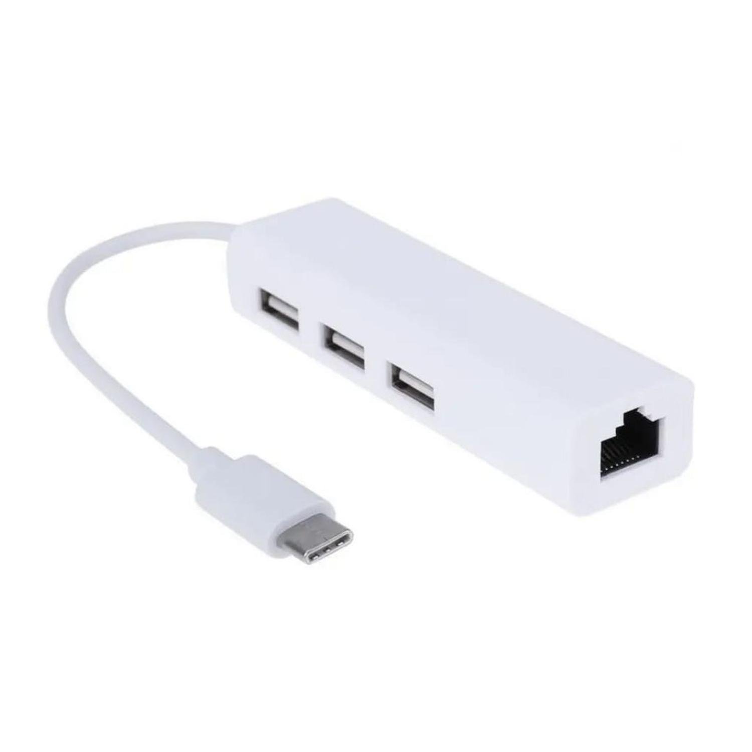 Clickdescuento - Adaptador Tipo C Multipuerto Usb 4 En 1 Blanco
