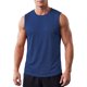 thumbnail image 1 of INSPIRE CHIC Camiseta sin mangas de gimnasio para hombre, transpirable, de verano, XL azul marino, 1 of 5