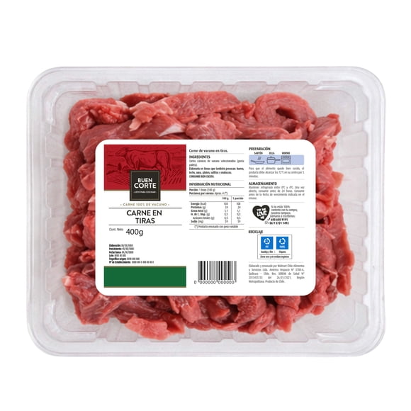 Carne de Vacuno Posta de Paleta en Tiras, 370 g