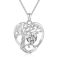 Heshpaws - Collar Con Colgante De Corazón De Plata De Ley