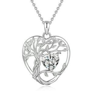 Heshpaws - Collar Con Colgante De Corazón De Plata De Ley