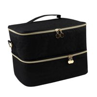 Magideal - Bolsa De Esmalte De Uñas Bolsillos Organizadores De Esmalte De Uñas Estuche De Secador De Uñas Portátil De Doble Capa Estuche De Transporte De Esmalte