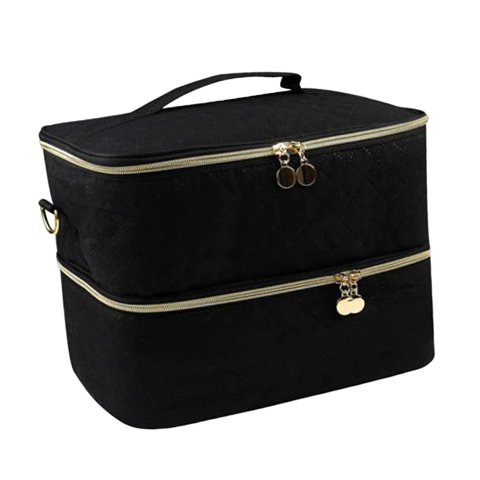 Magideal - Bolsa De Esmalte De Uñas Bolsillos Organizadores De Esmalte De Uñas Estuche De Secador De Uñas Portátil De Doble Capa Estuche De Transporte De Esmalte