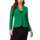 thumbnail image 1 of INSPIRE CHIC Blazer de Trabajo para Mujer con Cuello con Solapa, Manga Larga, Chaqueta de Traje, Verde S, 1 of 5