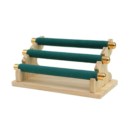 Magideal - Soporte De Exhibición De Anillos De 3 Niveles Estante De Exhibición De Joyería Soporte Organizador De Joyería Para Ventanas De Tienda Tocador De Mesa Verde