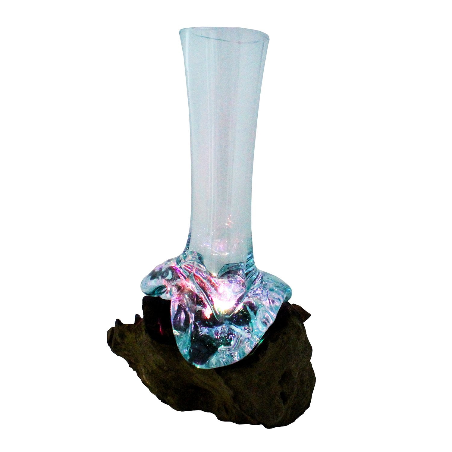 Jarrón Luminary Cohasset Gifts De Vidrio Fundido Y Madera 651vs-25l