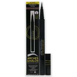 Arches And Halos - Bolígrafo Con Punta De Cerdas Finas - Rubio Moca De Para Mujeres - Bolígrafo Para Cejas De 0,02 Oz