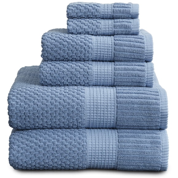 Juego de Toallas NY Loft Azul 6 Piezas Algodón Oeko‑TEX