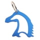 thumbnail image 1 of cabeza de caballo de aluminio simple abridor de botella llavero llavero bolsa colgante azul, 1 of 3