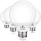 thumbnail image 1 of Bombillas LED tipo globo Hansang G25, 9 W, 5000 K, luz diurna, paquete de 4, 1 of 7