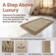 thumbnail image 3 of REGALWOVEN Alfombras de Baño Chenille Antideslizantes, Alfombra de Ducha Ultra Suave y Absorbente Beige 24" x 16", 3 of 6
