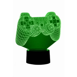 Lelumania - Lampara Ilusion 3D Joystick De 7 Colores, Base Touch