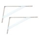 thumbnail image 4 of 2 Piezas Soporte De Estante De Pared En Forma De L De Metal Soporte De Bastidor 150x95x2mm Blanco, 4 of 5