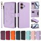 thumbnail image 3 of Funda Cartera Mariposa para [iPhone 16 Plus] con Soporte y Cremallera Morado claro, 3 of 6