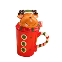 Magideal - Taza De Cerámica Bonita, Tazas De Café Navideñas, Taza De Camping, Tazas De Café Navideñas Para Decoración De Bandeja Escalonada, Decoración De Cafete Alce Navideño