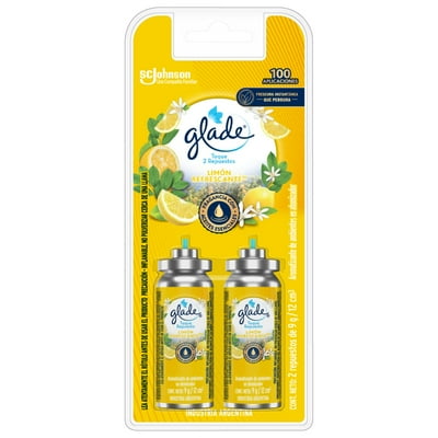 Aromatizante Ambiental Toque Repuesto Aerosol Limón Refrescante Lata 2 Un X 12 Ml C/U Glade
