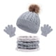 thumbnail image 1 of Gorro, bufanda y guantes para niños, tres piezas, gorro de bebé para otoño e invierno., 1 of 5
