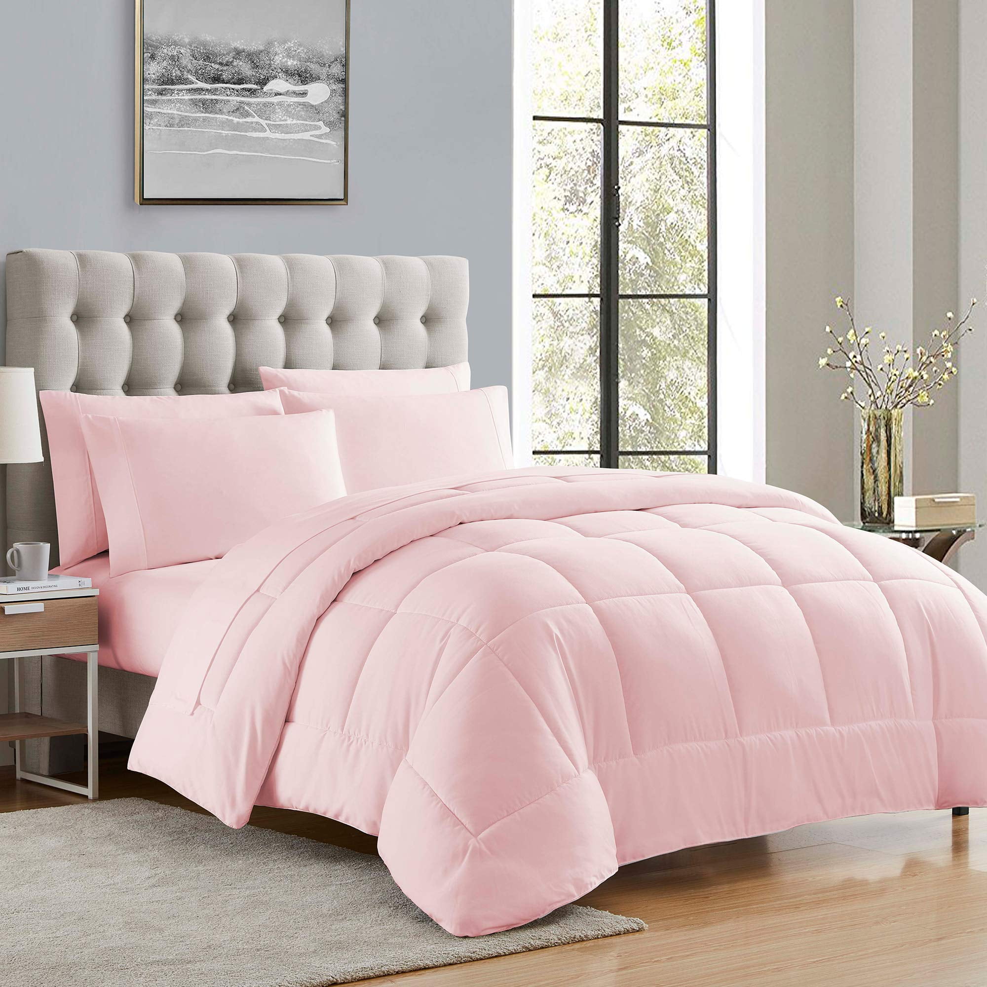 Comforter Sweet Home Collection All Season Full Rosa Pálido