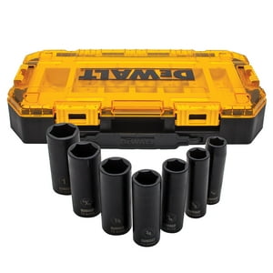 Dewalt - Juego De Enchufes Dwmt74736 Tough Box 7 Piezas Sae 1 2 Deep Drive