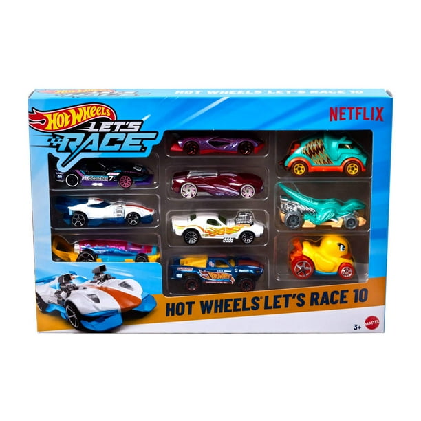 Vehículo de Juguete Mattel Hot Wheels Let's Race Paquete de 10