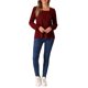 thumbnail image 2 of Suéter de Cuello Cuadrado con Mangas Abullonadas Ligeras de Punto Acanalado para Mujer de INSPIRE CHIC, 2 of 5