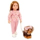 thumbnail image 2 of Muñeca Our Generation Claudia de 46 cm con peluche de dachshund de 15 cm, 2 of 9