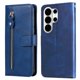 thumbnail image 1 of Funda tipo cartera para Samsung Galaxy S26 Ultra con bolsillo con cremallera y ranuras para tarjetas – Función de soporte Azul, 1 of 5