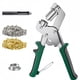 thumbnail image 1 of Kit de herramientas Grommet profesional con ojos de 3/8 pulgadas - prensa Grommet de metal pesado para tela, cuero, alfombras, bricolaje y artesanía, Kit Grommet con cortador de agujeros, pi, 1 of 3