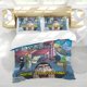thumbnail image 5 of Hotel Transylvania Conjunto de sábanas temático, trío de piezas, cómodo y amigable con la piel, diseño único, regalo de decoración para el hogar para familiares, amigos y fans, 90 cm * 190 cm, 5 of 6