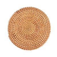 Bothyi - Manteles Individuales Redondos De Ratán, Tapetes Para Platos De Cocina, Tejidos A Mano Para Escritorio, Cafetería, Hogar, 18Cm