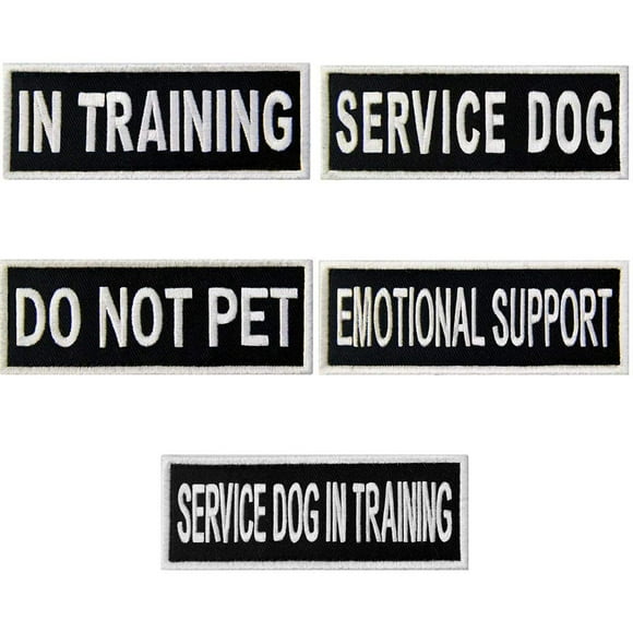 Juego De 5 Chalecos Arneses Con Parches Para Perros De Servicio En Entrenamiento