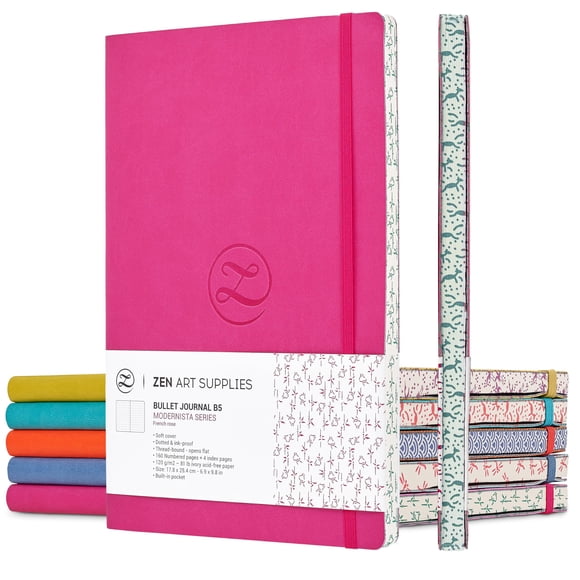 Diario de puntos ZenART Supplies lindo, tamaño grande B5, con papel de 120 g/m²