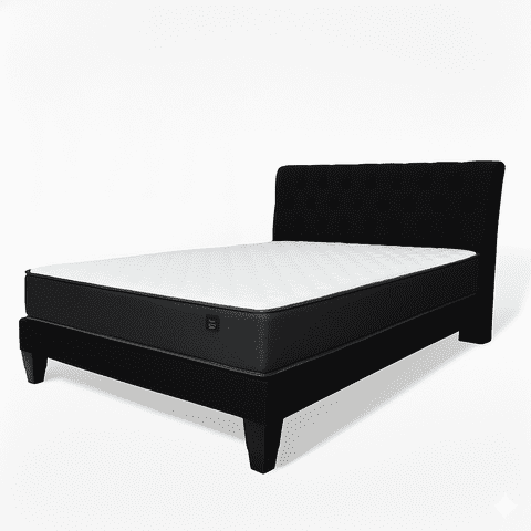 Vitelio - Cama King Plazas (Color) Europea Incluye Base+Respaldo+Colchon