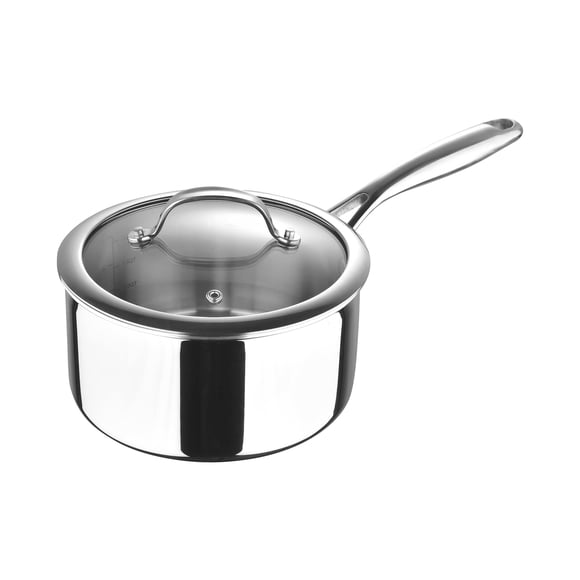 Cacerola Bergner 2,5 L de acero inoxidable de triple capa