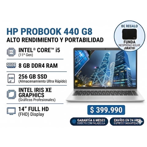 Hp Probook 440 G8 - Core I5 11Va Gen - 8Gb Ram - 256Gb Ssd -