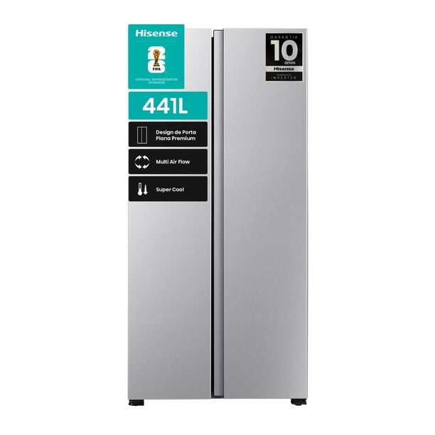Refrigerador Hisense Side by Side No Frost / RS3P428NEDA 441 Litros