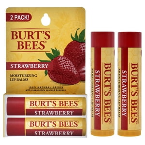 Burts Bees - Pack Doble De Bálsamo Labial Hidratante De Fresa De Para Unisex - 2 X 0,15 Oz De Bálsamo Labial