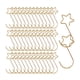 thumbnail image 2 of 100 Uds. Ganchos para árbol de Navidad con forma de estrella, ganchos para adornos navideños para fiestas, suministros de Navidad, perchas para árbole Oro, 2 of 5