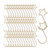 Bothyi - 100X Ganchos Para Árboles De Navidad Suministros Navideños Para Decoraciones De Árboles De Navidad Metal Dorado