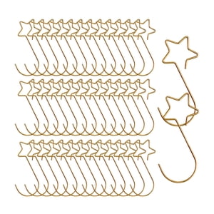 Bothyi - 100X Ganchos Para Árboles De Navidad Suministros Navideños Para Decoraciones De Árboles De Navidad Metal Dorado
