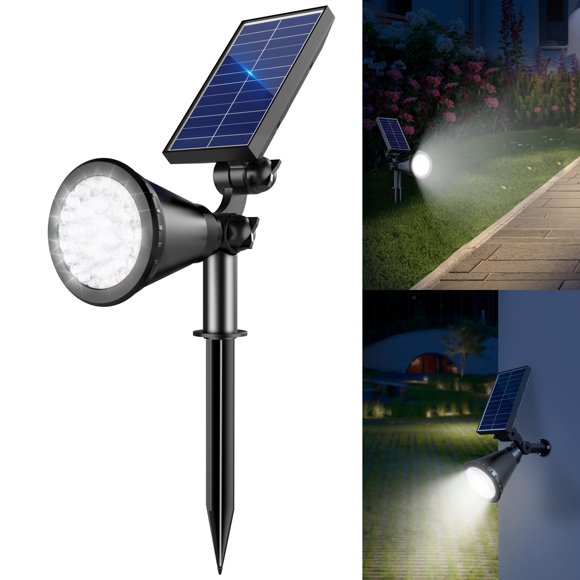 Foco solar APOMAO para exteriores, impermeable, paquete de 1, luz blanco frío