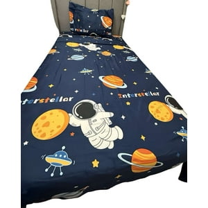Teng Fei - Set De Sábanas Niña Niño Infantil 1 Plaza Astronauta