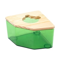 Ioensy - Caja De Baño De Arena De Hámster Con Tapa De Madera Para Hámster Enano Animales Pequeños Gerbil Verde