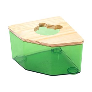Ioensy - Caja De Baño De Arena De Hámster Con Tapa De Madera Para Hámster Enano Animales Pequeños Gerbil Verde