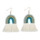 thumbnail image 1 of Pendientes Colgantes Con Forma De Arco Iris Con Flecos Y Borlas De Joyería De Moda Verde, 1 of 5