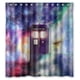 thumbnail image 1 of Cortina de ducha de Doctor Who, juego de cortina de baño con ganchos, tamaño 66 x 72 pulgadas, 1 of 3