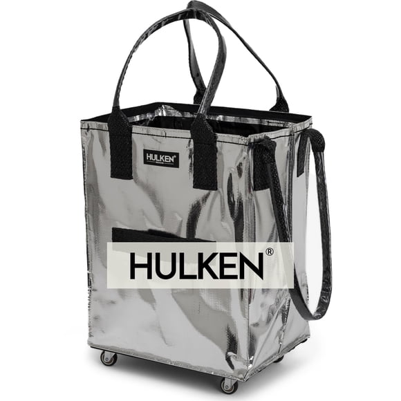 Bolsa de supermercado reutilizable con ruedas HULKEN Silver (mediana)