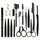 thumbnail image 1 of 17 PCS Eyebrow Trimmer Set Eyebrow Razor Scraping Eyebrow Comb Razor Eyebrow Clip Scissors Tweezers Makeup Tools Sets, 1 of 3