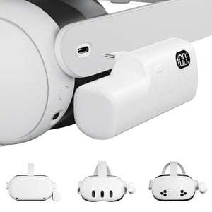 Moolechi - Paquete De Baterías Para Oculus Quest 2/3/3S Meta Quest 2/3 5000 Mah