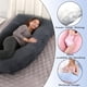 thumbnail image 3 of Almohada para embarazadas, almohada en forma de U desmontable y lavable, cojín grande, almohada de cintura, 3 of 5
